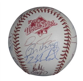 1990 American League Champion Oakland As Team Signed Official World Series Baseball With 22 Signatures Including Henderson, McGwire & Canseco (JSA)